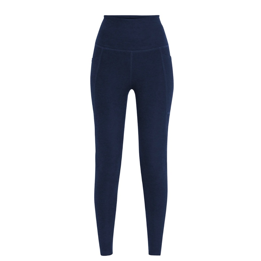 BEYOND YOGA Spacedye 'Out Of Pocket' High Waisted Midi Leggings - Nocturnal Navy